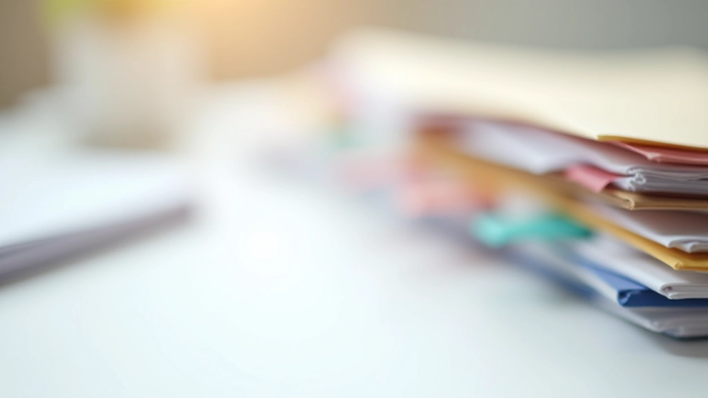 Documents fiscaux organisés dans des dossiers colorés sur une table